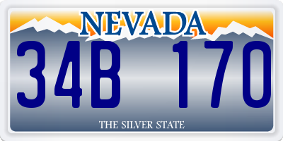 NV license plate 34B170