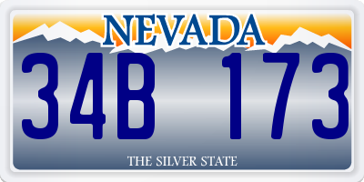 NV license plate 34B173