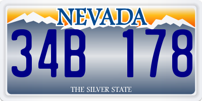 NV license plate 34B178