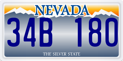 NV license plate 34B180