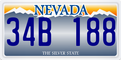 NV license plate 34B188