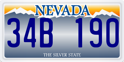 NV license plate 34B190