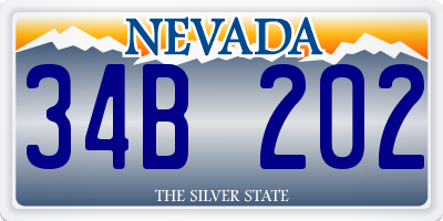 NV license plate 34B202