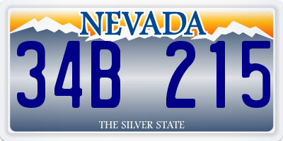 NV license plate 34B215
