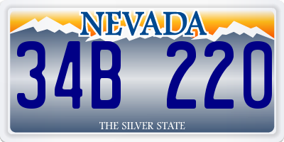 NV license plate 34B220