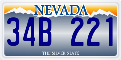 NV license plate 34B221