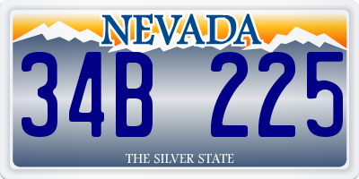 NV license plate 34B225