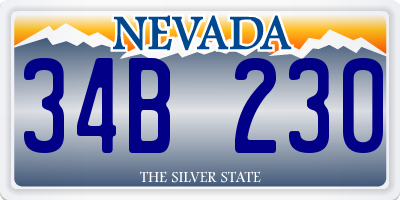NV license plate 34B230