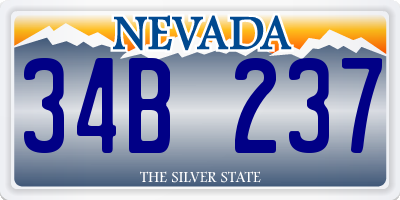 NV license plate 34B237