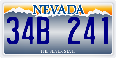 NV license plate 34B241