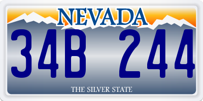 NV license plate 34B244