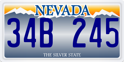 NV license plate 34B245