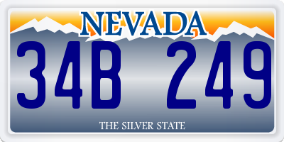 NV license plate 34B249