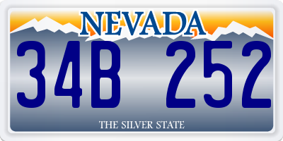 NV license plate 34B252