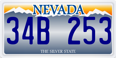 NV license plate 34B253