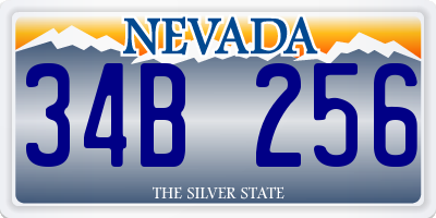 NV license plate 34B256