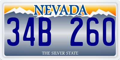 NV license plate 34B260