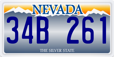 NV license plate 34B261