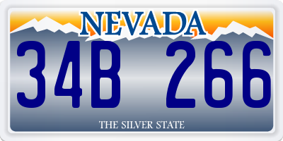 NV license plate 34B266