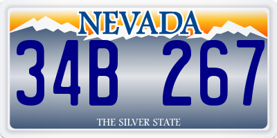 NV license plate 34B267