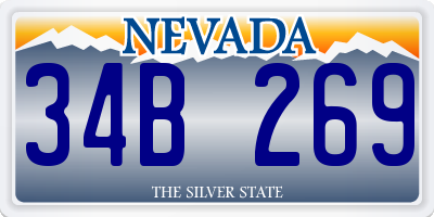 NV license plate 34B269