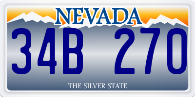 NV license plate 34B270