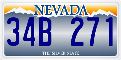 NV license plate 34B271