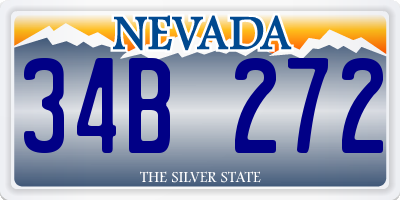 NV license plate 34B272