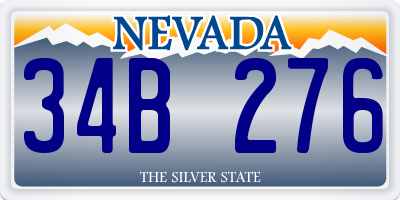 NV license plate 34B276