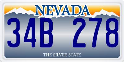 NV license plate 34B278