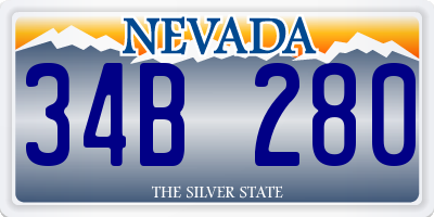 NV license plate 34B280