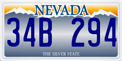 NV license plate 34B294