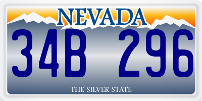 NV license plate 34B296