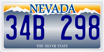 NV license plate 34B298