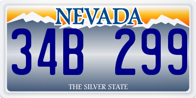 NV license plate 34B299