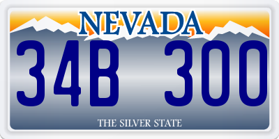 NV license plate 34B300