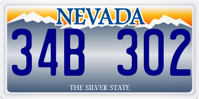 NV license plate 34B302