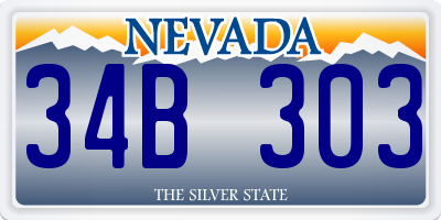 NV license plate 34B303