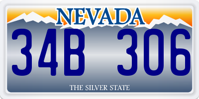 NV license plate 34B306