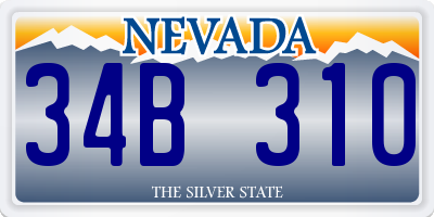 NV license plate 34B310