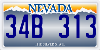 NV license plate 34B313