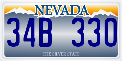 NV license plate 34B330