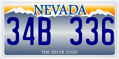 NV license plate 34B336