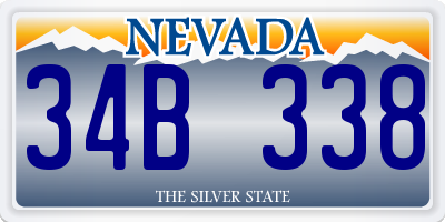 NV license plate 34B338