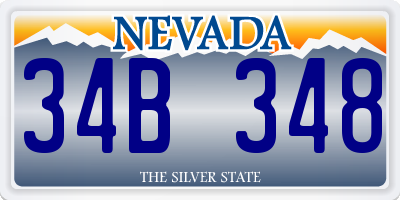 NV license plate 34B348