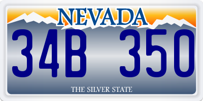 NV license plate 34B350