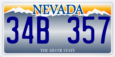 NV license plate 34B357