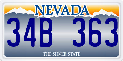 NV license plate 34B363