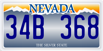 NV license plate 34B368