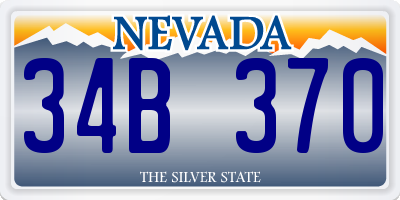 NV license plate 34B370